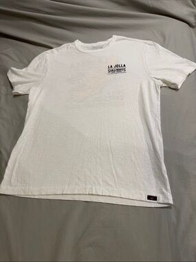 Faherty White La Jolla Sun & Waves Crew Tee organic cotton